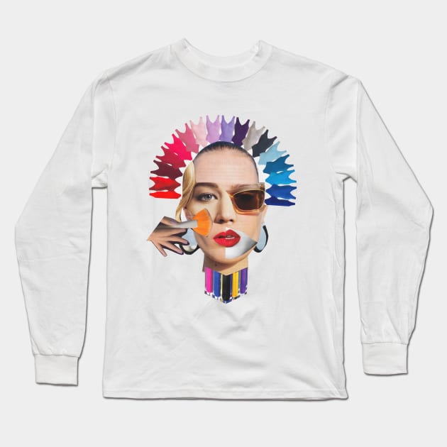 Portrait of a Girl Long Sleeve T-Shirt by Luca Mainini